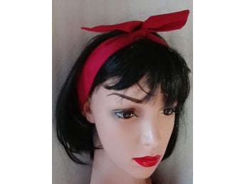 Hårband mörkrött Rockabilly Pinup Dita