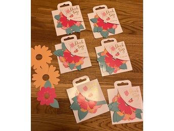 63 st Drink tags - Blommor