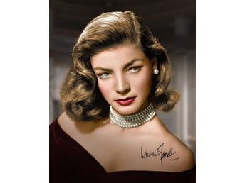 LAUREN BACALL WAS AN AMERICAN ACTRESS PRE-PRINT AUTOGRAF PHOTOGRAPH FOTO