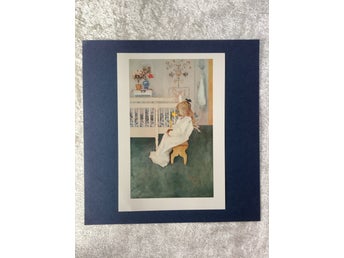 Carl Larsson Sundborn ”Lisbeth med gul tulpan” 1894 pall plansch skolplansch