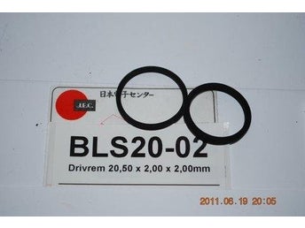 BLS20-02 Drivrem kantig diameter 20,5mm 2 stycken
