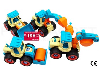NYTT 4-pack gör-det-själv byggfordon | Traktor