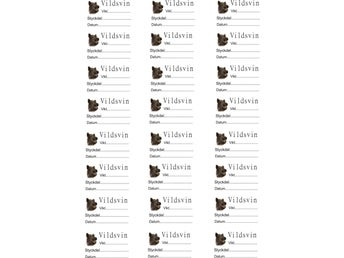 Etiketter Vildsvin (Märk upp påsarna) 144st.