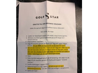 Greenfee-voucher till GolfStars banor 2026-2027