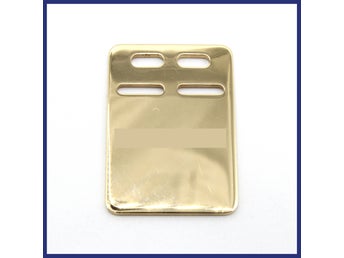 Guldbricka, 18K guld, ID-bricka (vikt 7g, mått 27,05 x 19 mm)
