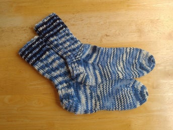 Raggsockor, stickade sockor, strl. 38-39,, nytt