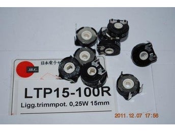 LTP15-100R Liggande Trimpot. 100R 10 stycken