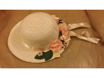 hatt VIT bröllop sommar flick !
