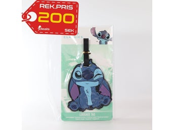 Disney Reselapp Stitch – Bagage Tag med Namn & Adress – Blå ID Etikett