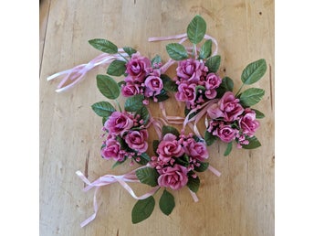 5 st söta ljusmanchetter i rosa och grönt