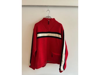 SOS Vindjacka (RÖD 2XL) / Sällsynt färg / Vintage / retro / skidåkning