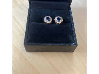 Diamantörhängen 18 k