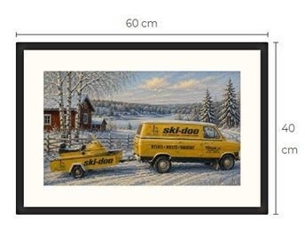 Ford Transit och Ski-Doo Art print tavla Limited Edition #reapåtradera