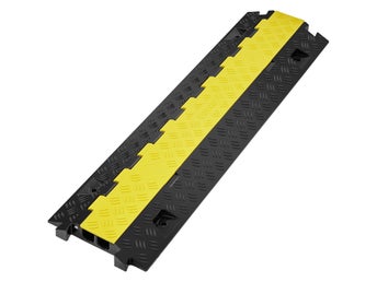 Cable Protector Ramp, 91.8x25x4.3 cm 2 Channel, 9979 kg/axle Capacity Heavy