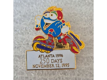 Maskot pins Atlanta 1996 250 dager igjen