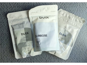 Bulk Taurin och D-Ribose, 100 gram påsar