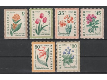 Bulgarien 1960 Blommor[ Michel 1164/69] Kv 59:- för **]Ostämplade*