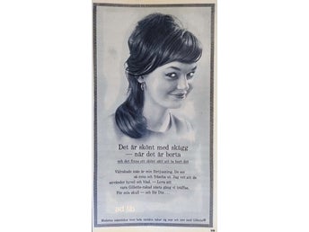 GILLETTE RAKBLAD, TIDNINGSANNONS 1963