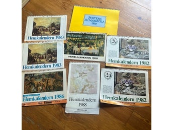 Samling av Hemkalendern och Postens Almanacka, Diverse År