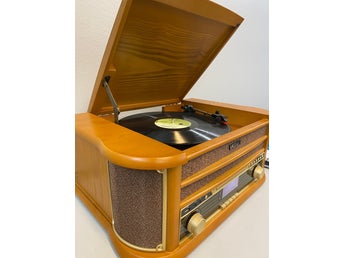 Vagner 930DAB Retro Skivspelare CD Kassett DAB+ Radio Bluetooth Trächassi Fint