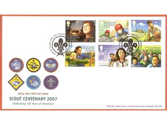 England FDC Scouting 26.7.2007 vinjett
