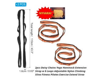 NYVARA! 2-pack Daisy Chains Yoga Hammock Förlängningsremmar Climbing Fitness