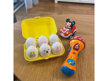 Musse Pigg bil, Vtech mikrofon och formsorterare 12 mån+
