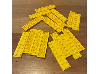 LEGO gula plattor 2x8, 16st