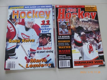 2st INSIDE HOCKEY 1995/8 POSTER MATS SUNDIN SAKU KOIVU, PRO HOCKEY 1995/6