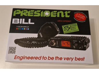 President Bill CB 27MHz - perfekt prepper-radio - oanvänd
