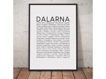 Poster, Dalarna text, A4