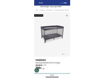 VODSKOV Resesäng 65x125