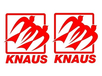[ DEKALER] KNAUS Två st. 25 x 22.2 cm.