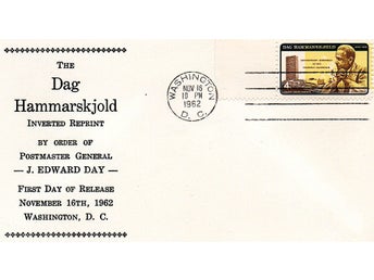 Dag Hammarskjöld Inverted Reprint - First Day Cover 1962