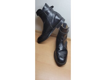 Riders Svarta Jodhpur Boots Läderkängor Made in England Spänne Stl UK 5.5 (38.5)