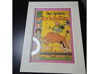 Der heitere Fridolin – Nr 10 – Tysk serietidning – Inramad – Vintage
