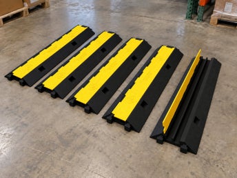 Kabelbrygga 5-pack – 2-kanals Kabelskyddsramp 101 cm – 5 Ton Bärighet