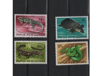 Papua nya Guinea 1972 Kräldjur reptiler ödlor ormar sköldpaddor 4v