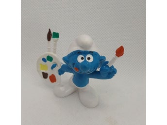 Smurf - Konstnär m. Pensel & Palett , Peyo Bully