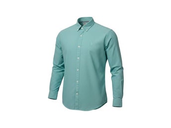 Penguin Shirt Men's UK Size L Green Long Sleeve Embroidered Logo Wing Collar