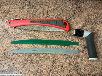 Gunsaw såg med utbytbara blad + röda sågen