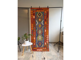 Handvävd Ull kelimmatta 200 x 80 cm