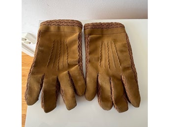 Vintage-modell av bilhandskar i Brun storlek 9( L)