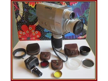 Minolta Zoom 8 8mm Cine Film Movie Camera-Tested & Working+Various accessories.