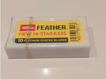 Feather Hi-Stainless rakblad 10-pack