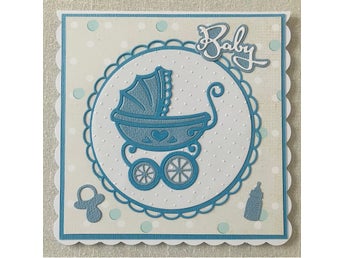 Ang: Handgjort kort, babyshower, baby boy,nyfödd.