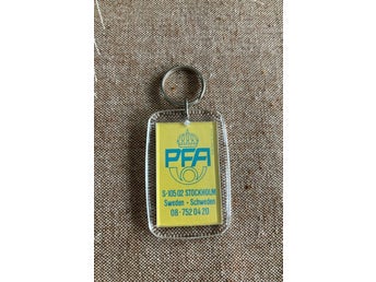 Retro/vintage nyckelring Posten PFA frimärke, hästar