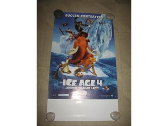 ICE AGE 4 JORDEN SKAKAR LOSS SVENSK ORGINAL BIO AFFISCH (LITEN)
