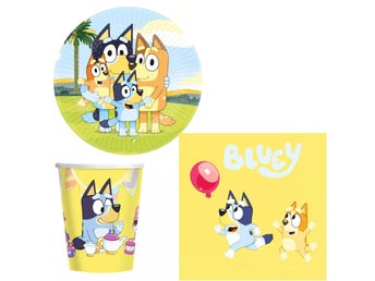 Bluey Kalaspaket – 8 Personer – Tallrikar 23 cm, Muggar 227
