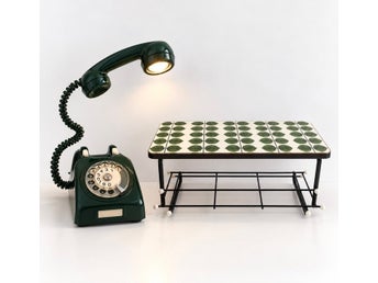 LM Ericsson Dialog 60-tal + Stig Lindberg Berså – unik designlampa